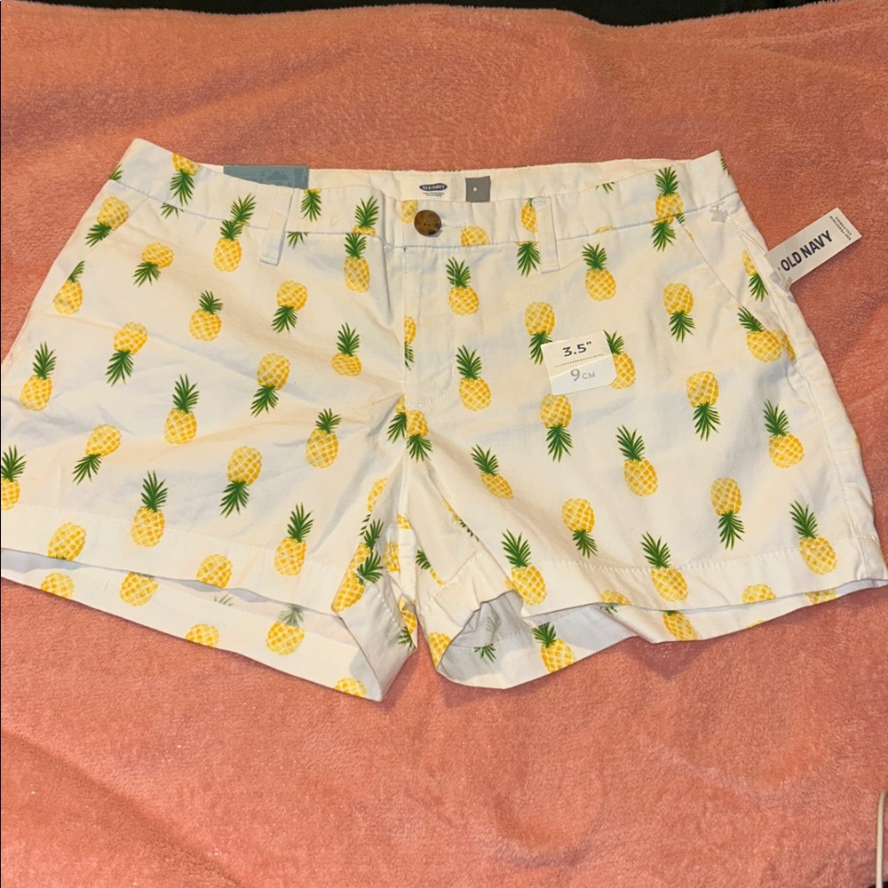 Old Navy Yellow Pineapple Print Shorts